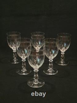 Service De 6 Anciens Verres A Vin Gravés Baccarat XIXème