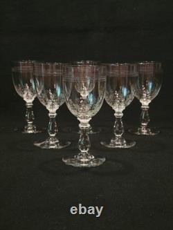 Service De 6 Anciens Verres A Vin Gravés Baccarat XIXème