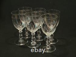 Service De 6 Anciens Verres A Vin Gravés Baccarat XIXème
