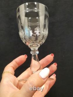 Service De 6 Anciens Verres A Vin Gravés Baccarat XIXème