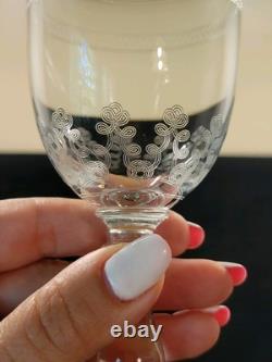 Service De 6 Anciens Verres A Vin Gravés Baccarat XIXème