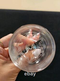 Service De 6 Anciens Verres A Vin Gravés Baccarat XIXème