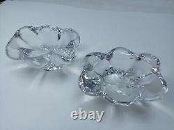 Service a caviar, sel ou poivre ancien en cristal de Daum France avec boîte Rare