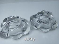 Service a caviar, sel ou poivre ancien en cristal de Daum France avec boîte Rare