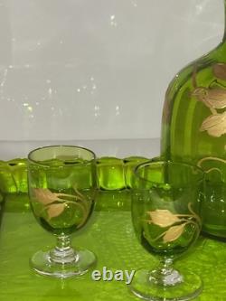 Service à liqueur/apéritif en cristal Baccarat, Doré, Ancienne