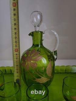 Service à liqueur/apéritif en cristal Baccarat, Doré, Ancienne