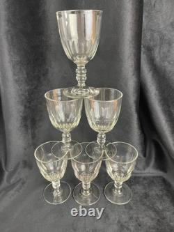 Service de 6 Verres Baccarat Modèle Médicis Cristal Ancien Français XIXe