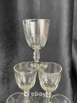 Service de 6 Verres Baccarat Modèle Médicis Cristal Ancien Français XIXe
