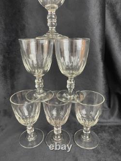 Service de 6 Verres Baccarat Modèle Médicis Cristal Ancien Français XIXe