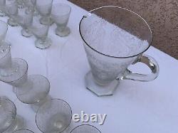 Service de verres avec pichet ancien 3 tailles