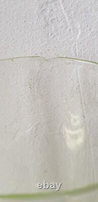 Service orangeade ouraline ancien verre vert jaune ancien art deco nouveau 1900