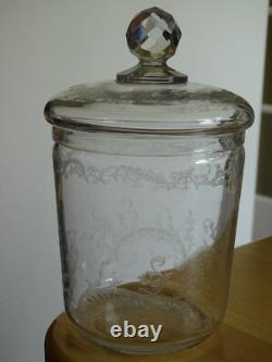 St Louis 1 Ancien Pot A Biscuits En Cristal Modele Micado Epoque 1920