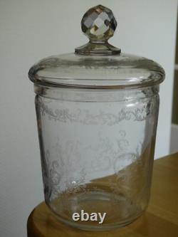 St Louis 1 Ancien Pot A Biscuits En Cristal Modele Micado Epoque 1920