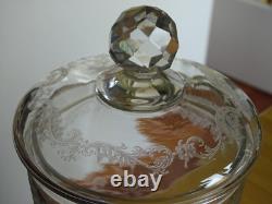 St Louis 1 Ancien Pot A Biscuits En Cristal Modele Micado Epoque 1920