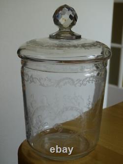 St Louis 1 Ancien Pot A Biscuits En Cristal Modele Micado Epoque 1920