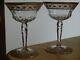 St Louis 2 Anciennes Coupes A Champagne En Cristal Gravure Modele Callot Gold
