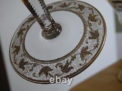 St Louis 2 Anciennes Coupes A Champagne En Cristal Gravure Modele Callot Gold