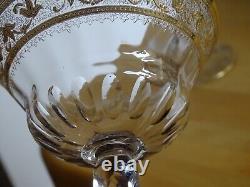 St Louis 2 Anciennes Coupes A Champagne En Cristal Gravure Modele Callot Gold
