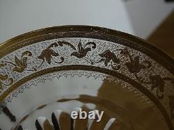 St Louis 2 Anciennes Coupes A Champagne En Cristal Gravure Modele Callot Gold