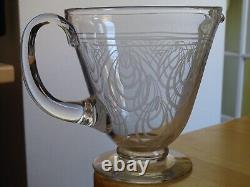 St Louis Ancien Pitcher Broc Cristal Modele Astrid Art Deco Decor A L'acide