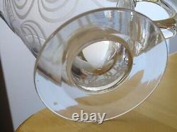 St Louis Ancien Pitcher Broc Cristal Modele Astrid Art Deco Decor A L'acide