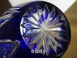 St Louis Ancien Service A Liqueur Cristal Doubler Colorer Bleu Beaufort 1930