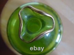 St Louis Ancienne Carafe Vert Liqueur Cristal Gravure Art Nouveau Talma 889 Gold