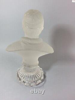 Statue buste ancien cristal Pape PIE IX Armoiries Pontificales IX BACCARAT XIXe