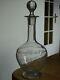 Style Saint Louis Ancienne Carafe A Vin Cristal Gravure Modele Florale Ep 1920