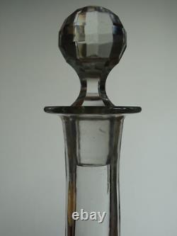Style Saint Louis Ancienne Carafe A Vin Cristal Gravure Modele Florale Ep 1920