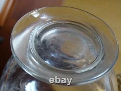 Style Saint Louis Ancienne Carafe A Vin Cristal Gravure Modele Florale Ep 1920