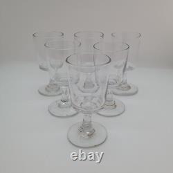 Suite de 6 anciens verres à pied Vin en verre soufflé XIXème
