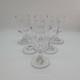 Suite de 6 anciens verres à pied Vin en verre soufflé XIXème
