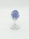 Sulfure Presse Papier Ancien Oeuf Bleu Sur Pied Verre France XIX&egrave;me Si&egrave;cle