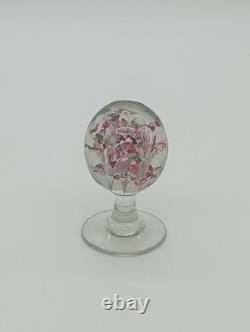 Sulfure Presse Papier Ancien Sur Pied Fontaine Verre Rose France XIXème Siècle Sulfure Presse Papier Ancien Sur Pied Fontaine Verre Rose France XIXème Siècle