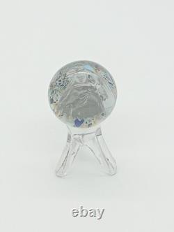 Sulfure Presse Papier Ancien Vierge Marie Verre Pied Tripode France XIXem Siècle Sulfure Presse Papier Ancien Vierge Marie Verre Pied Tripode France XIXem Siècle