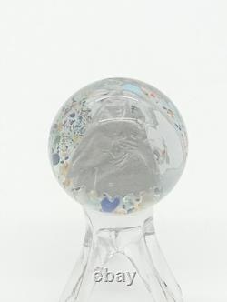 Sulfure Presse Papier Ancien Vierge Marie Verre Pied Tripode France XIXem Siècle