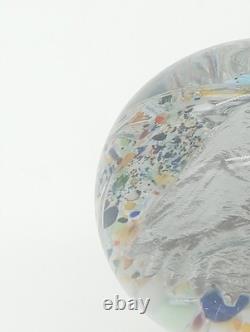 Sulfure Presse Papier Ancien Vierge Marie Verre Pied Tripode France XIXem Siècle