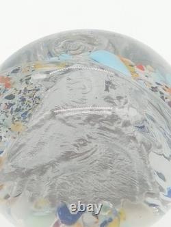 Sulfure Presse Papier Ancien Vierge Marie Verre Pied Tripode France XIXem Siècle