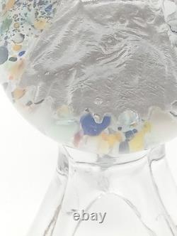 Sulfure Presse Papier Ancien Vierge Marie Verre Pied Tripode France XIXem Siècle