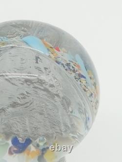 Sulfure Presse Papier Ancien Vierge Marie Verre Pied Tripode France XIXem Siècle