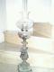 Superbe Belle Lampe A Petrole Ancienne Emaillee A Personnage Et Tulipe Cristal