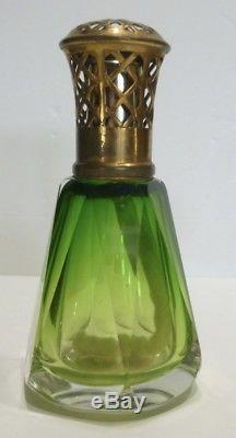 breedte Raak verstrikt Jaar Superbe LAMPE BERGER Ancienne en Cristal Vert de SAINT LOUIS