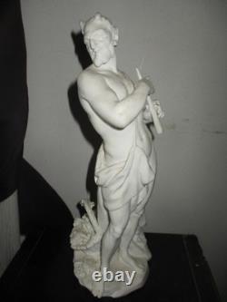 Superbe ancien faune ou satyre diable en biscuit de sevres