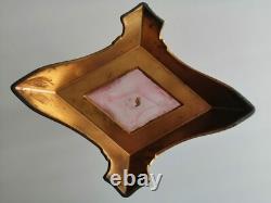 Superbe ancien vase art-nouveau Baccarat en verre dégagé à l'acide