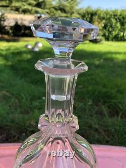 Superbe ancienne carafe à facettes en cristal Baccarat HARCOURT 2