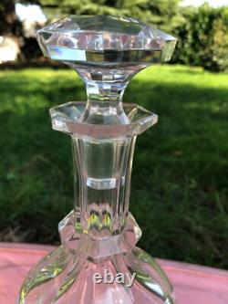 Superbe ancienne carafe à facettes en cristal Baccarat HARCOURT 2