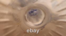 Superbe ensemble de 7 verres à pied anciens en cristal doublé bleu cobalte