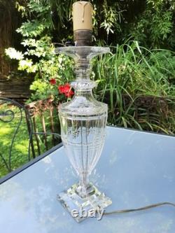 Superbe et ancienne lampe en cristal taille fin XIX DEBUT XX baccarat