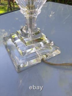 Superbe et ancienne lampe en cristal taille fin XIX DEBUT XX baccarat